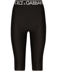 Dolce & Gabbana - Logo Waistband Short Leggings - Lyst