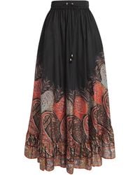 Zimmermann - Maxi Silk Skirt With Rhiannon Ruffles - Lyst