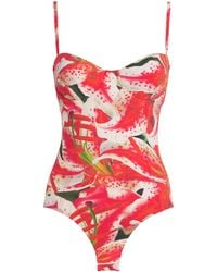 Tory Burch - Lily Print Underwired Swimsuit - Lyst