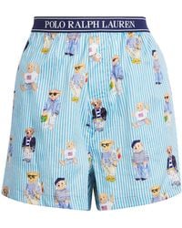 Polo Ralph Lauren - Cotton Polo Bear Logo Pyjama Shorts - Lyst