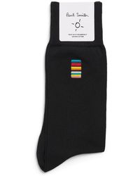 Paul Smith - Embroidered Signature Stripe Socks - Lyst
