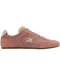 Burberry - Leather Knight Runner Sneakers - Lyst