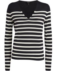 Theory - Wool-blend Striped Sweater - Lyst