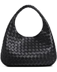 Bottega Veneta - Medium Leather Intrecciato Campana Shoulder Bag - Lyst