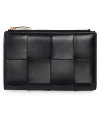 Bottega Veneta - Leather Intreccio Bifold Wallet - Lyst