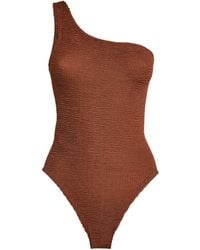 Hunza G - One-shoulder Nancy Swimsuit - Lyst