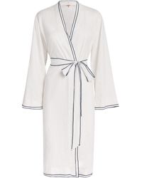 Eberjey - Linen-Blend Robe - Lyst