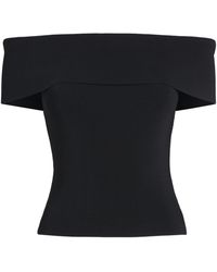 Maje - Rib-Knit Off-The-Shoulder Top - Lyst