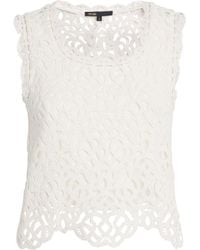 Maje - Cotton Crochet Tank Top - Lyst