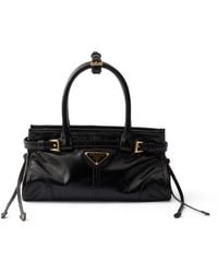 Prada - Mini Leather Bonnie Top-Handle Bag - Lyst