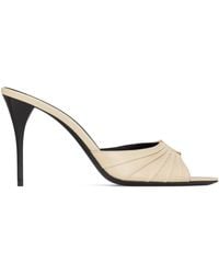 Saint Laurent - Leather Babylone Sandals 90 - Lyst