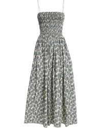 Matteau - Cotton Shirred Maxi Dress - Lyst