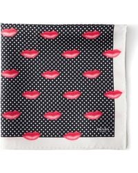 Prada - Silk Twill Printed Lips Scarf - Lyst
