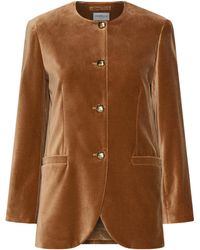 Marella - Cotton Velvet Blazer - Lyst