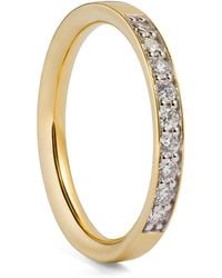 Monica Vinader - Vermeil And Diamond Essential Pavé Ring - Lyst