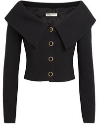 Alessandra Rich - Wool Off-the-shoulder Jacket - Lyst