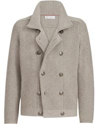 Brunello Cucinelli - Cashmere Double-Breasted Cardigan - Lyst