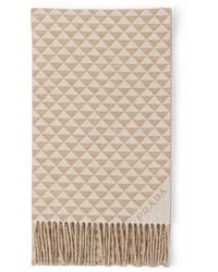 Prada - Double Wool-Cashmere Symbole Scarf - Lyst