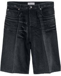Balenciaga - Stay Press Denim Shorts - Lyst