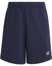 Drole de Monsieur - Cotton Fleece Slogan Shorts - Lyst