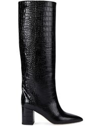 Paris Texas - Croc-Embossed Leather Anja Knee-High Boots 70 - Lyst