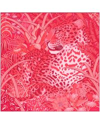 Cartier - Silk Panther In The Jungle Scarf - Lyst