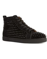 Christian Louboutin - Louis Orlato Suede High-Top Sneakers - Lyst