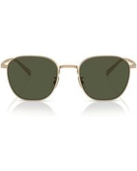 Oliver Peoples - Titanium Rynn Square Sunglasses - Lyst