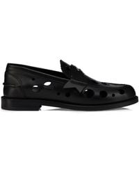 Christian Louboutin - The Plato Dots Leather Loafers - Lyst