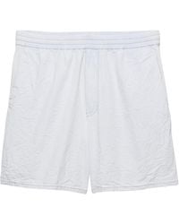 Prada - Cotton Chambray Bermuda Shorts - Lyst