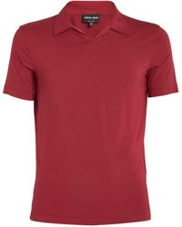 Giorgio Armani - Spread-collar Polo Shirt - Lyst