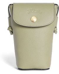 Longchamp - Leather Épure Phone Case With Strap - Lyst