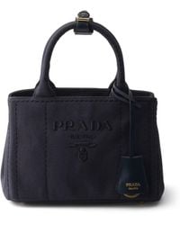 Prada - Mini Cotton Jardinière Tote Bag - Lyst