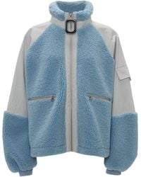 JW Anderson - Fleece Oversized Zip-up Sweatshirt - Lyst