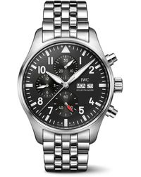 IWC Schaffhausen - Stainless Steel Pilot Chronograph Automatic Watch 43mm - Lyst