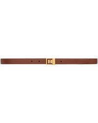 Saint Laurent - Leather Fine Ceinture Boucle Belt - Lyst