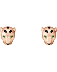 Cartier - Tsavorite And Onyx Panthère De Earrings - Lyst