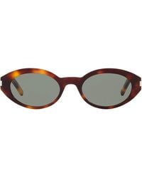 Saint Laurent - Oval Sl 567 Sunglasses - Lyst