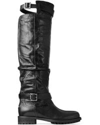 Jimmy Choo - Biker Leather Knee High Boots - Lyst