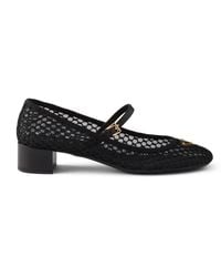 Prada - Mesh Open-Work Mary Janes 35 - Lyst