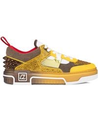 Christian Louboutin - Astroloubi Leather Strass Sneakers - Lyst