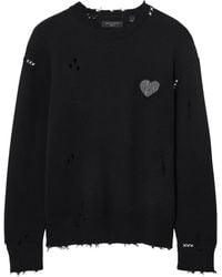 AllSaints - Cotton Distressed Theo Sweater - Lyst