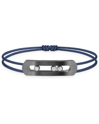 Messika - Move Graphite Titanium And Diamond Cord Bracelet - Lyst