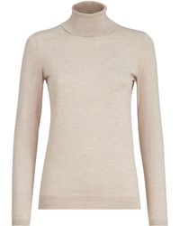 Brunello Cucinelli - Cashmere-Silk-Blend Rollneck Sweater - Lyst