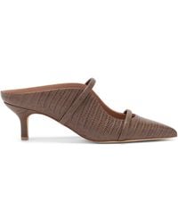 Malone Souliers - Croc-Embossed Leather Maureen Heeled Mules 45 - Lyst
