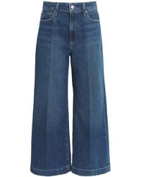 PAIGE - Harper Wide-Leg Ankle Jeans - Lyst