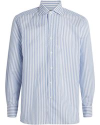 Corneliani - Cotton-Linen Stripe Shirt - Lyst