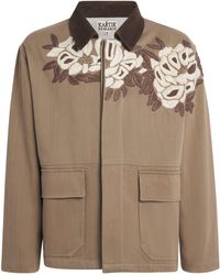 Kartik Research - Cotton-Suede Embroidered Jacket - Lyst