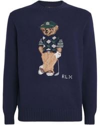 Ralph Lauren - Cotton-Blend Polo Bear Sweater - Lyst