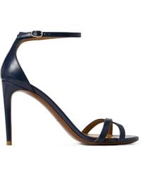 Ralph Lauren - Calf Leather Perrin Heeled Sandals 95 - Lyst